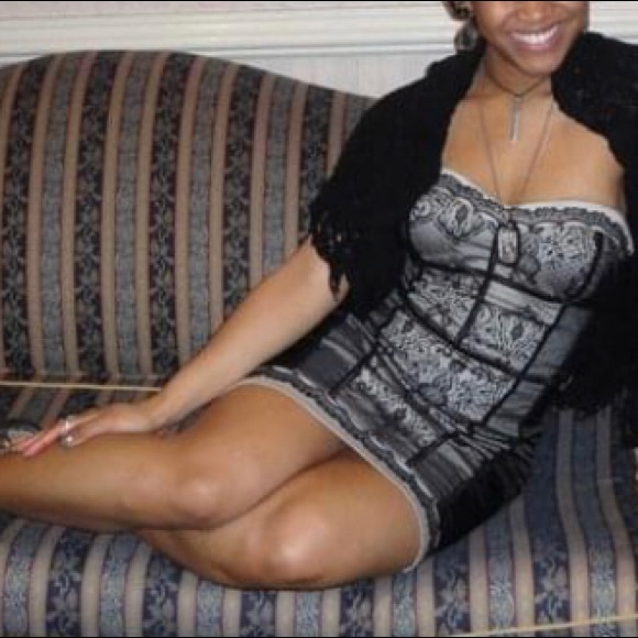 ⚜️ Costa Blanca black lace strapless bustier dress - Picture 9 of 9